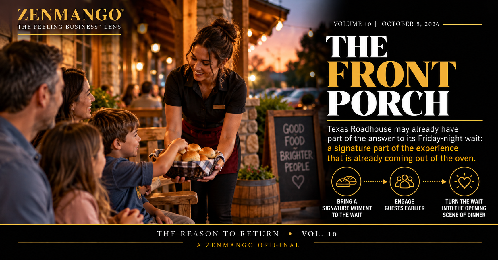 The Reason to Return, Volume 10: The Front Porch, the Texas Roadhouse opportunity